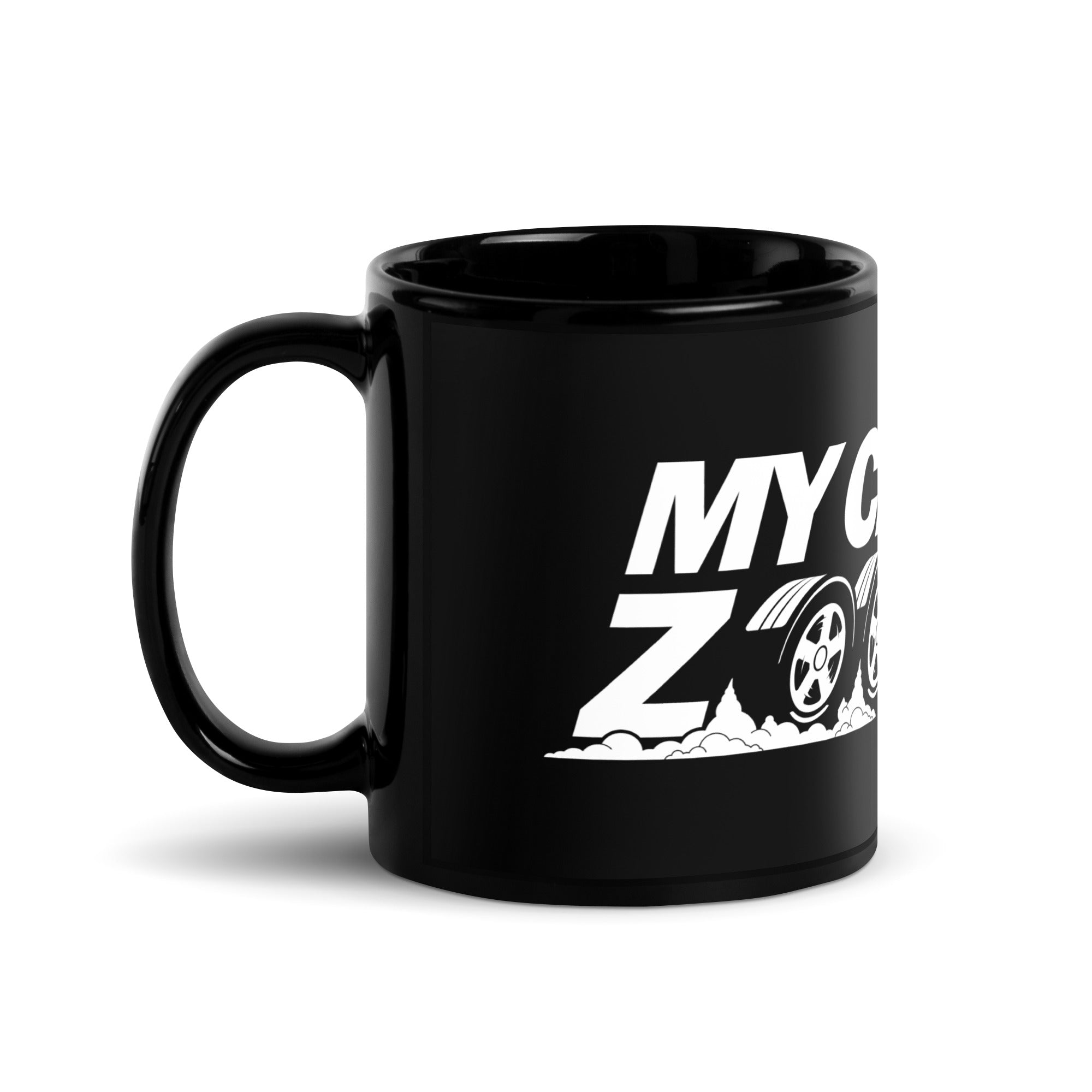 My Car Gets Zoomies Black Coffee Mug – 4Lug Design